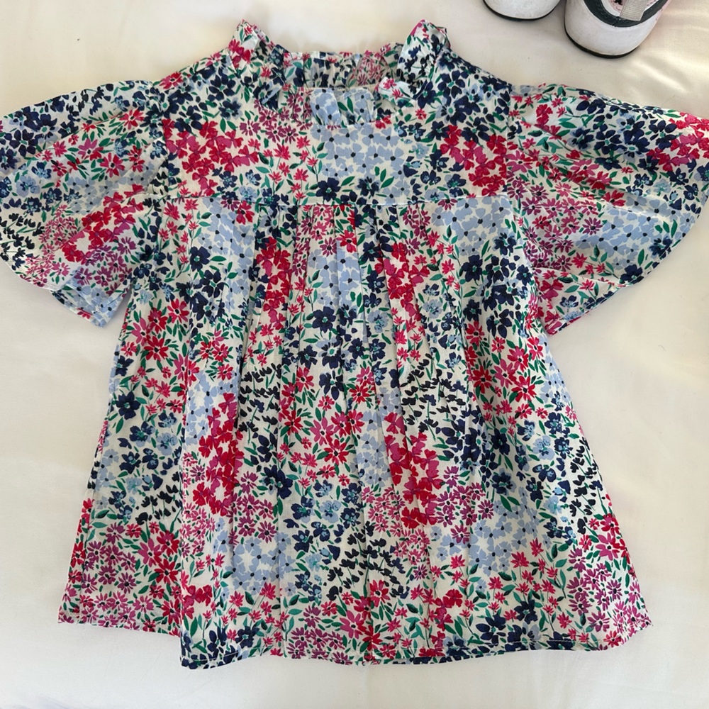 Janie and Jack Girl’s Floral Print Shirt